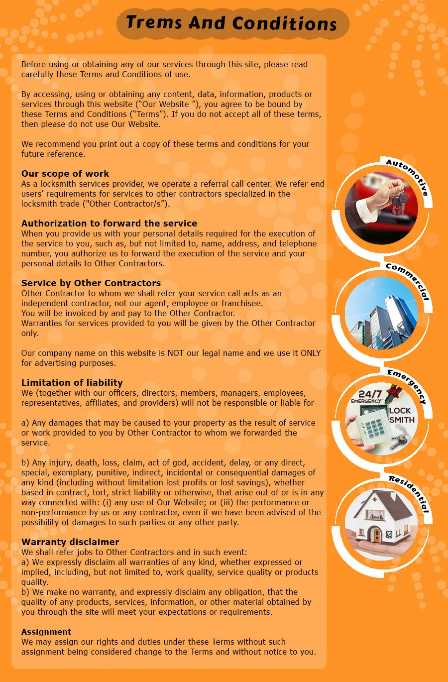 Denver CO Locksmith Denver, CO 303-357-7672 - TermsAndCondition-13